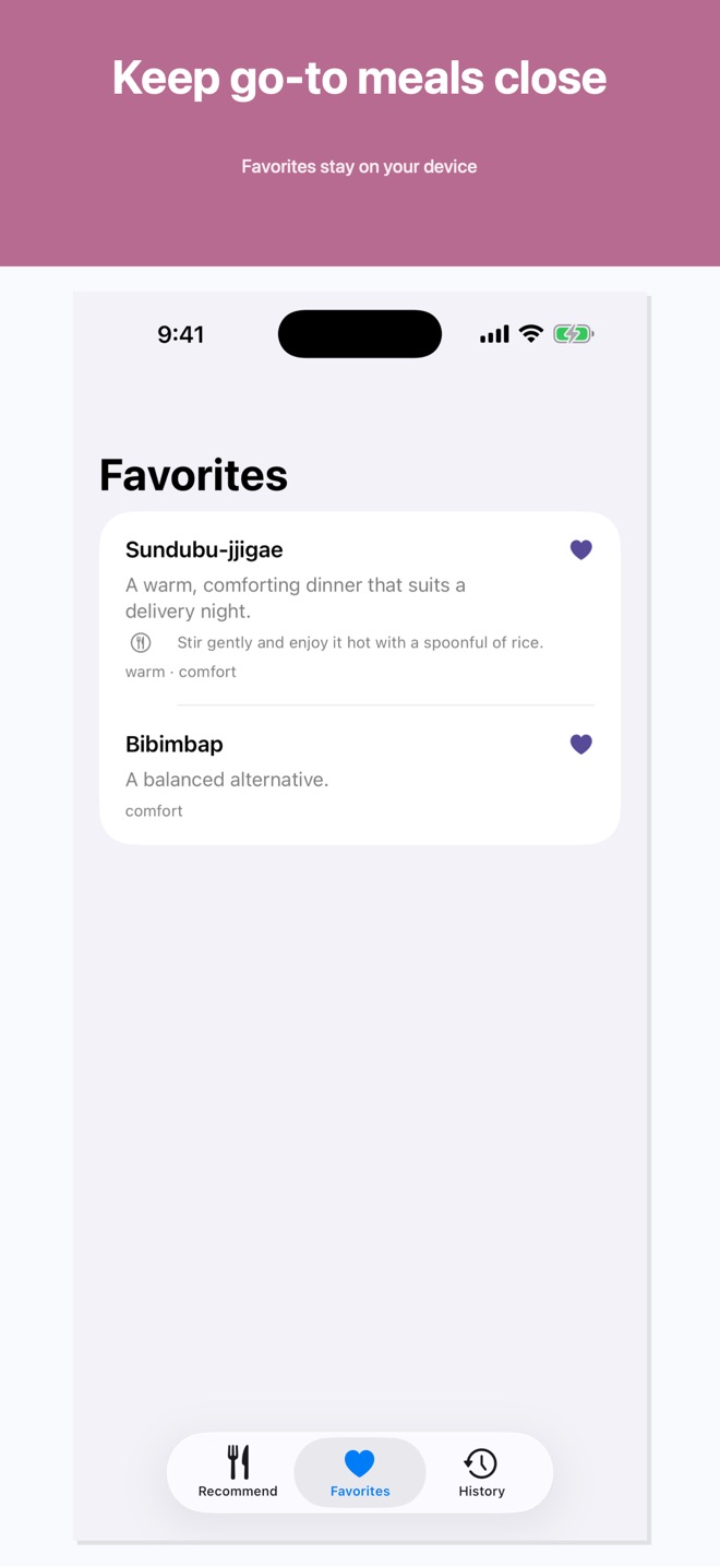Keep go-to menus close